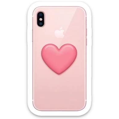 pastel pink iphone heart sticker