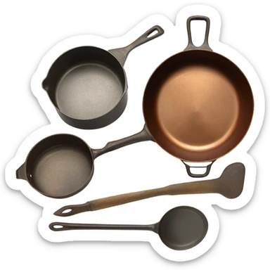 Vintage style cookware sticker