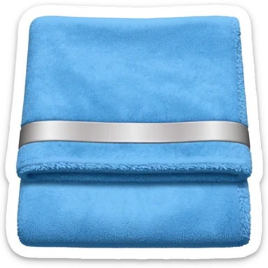 blue hotel room towel sticker