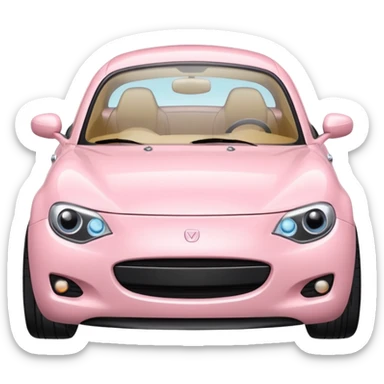 cute light pink car sticker