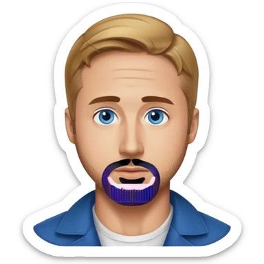 Ryan Gosling with blue eyes sticker