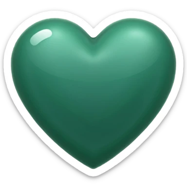 сердечко темно-зеленого цвета sticker