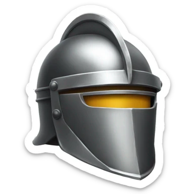metal knight helmet with visor sticker