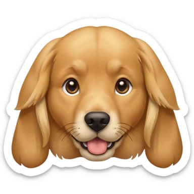 dog with big ear piercing on tip of the ear sticker