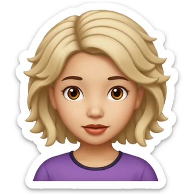 hispanic children girl with playful hairstyle  sticker