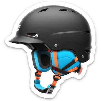 ski helmet without goggles sticker