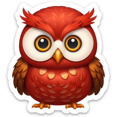 red fat owl sticker