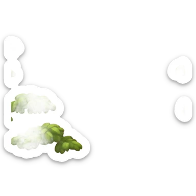 Create a tall, emoji-style redwood tree with a textured reddish-brown trunk and lush green foliage. sticker