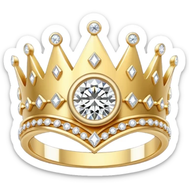 Aesthetic Engagement ring like crown sticker