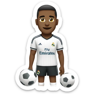 Soccer player with Real Madrid shirt on sticker