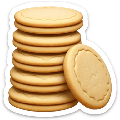 ultra realistic stack of sugar cookies sticker