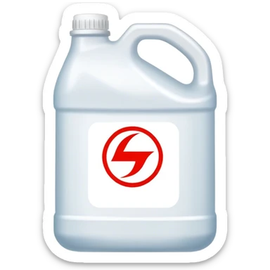 Gallon of bleach sticker