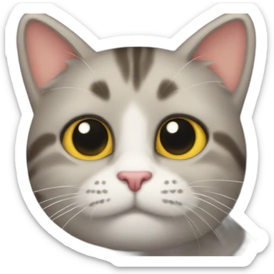 the cat points his paw at me sticker