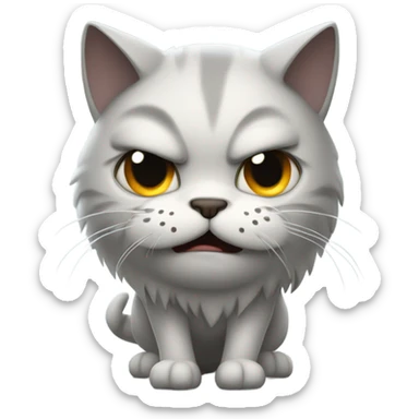 Angry cat arched back sticker