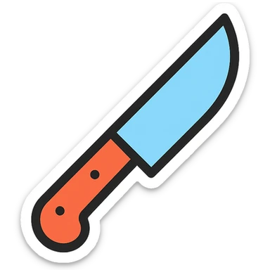 simple knife sticker