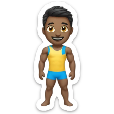 gymnastique homme sticker