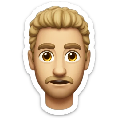 angry young caucasian ancient israelite man sticker