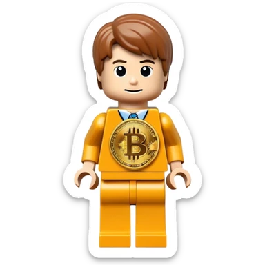lego homme bitcoin sticker