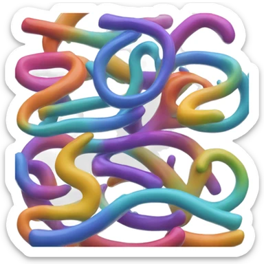 letter A 3D colors sticker