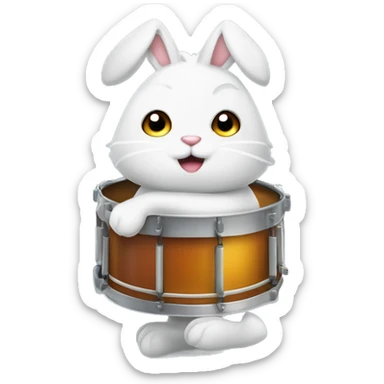 Ein Kaninchen das die Zunge rausstreckt im Cartoon Stil mit Glitzer drum herum sticker