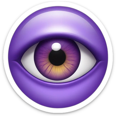 majestic godly violet iris eyeball serious intense symmetrical knowledgable sticker