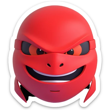 the face of the red ninja turtle in the movie Mutant Mayhem sticker