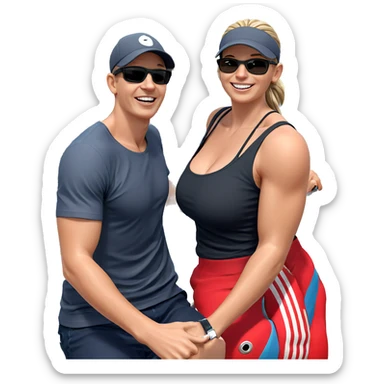 smiling girl on watercraft sticker