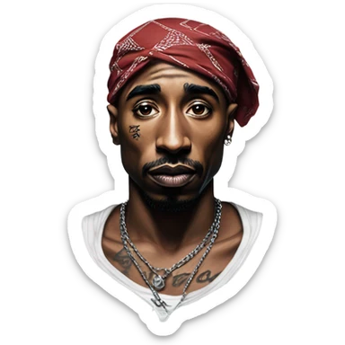 tupac shakur  sticker