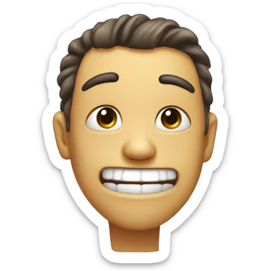 Hunched over laughing and crying and sweating sticker