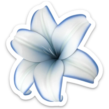 white and blue tiger lily  emoji sticker
