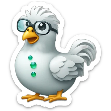 Chemist hen sticker
