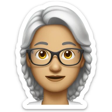 Femme âgée avec lunettes sticker