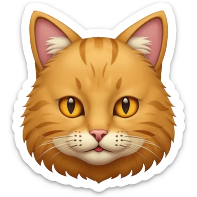 fullbody cat man head  sticker