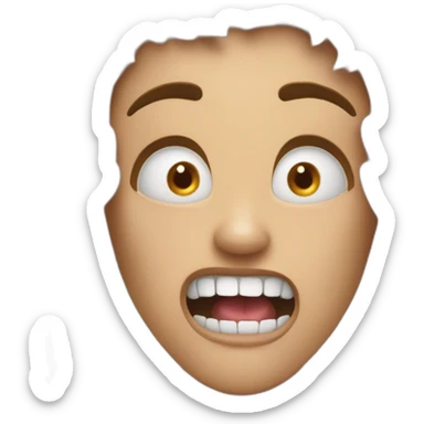 A woman acting like a monster with his hand and his face says grrr. His hands are visible !  sticker