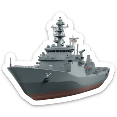 Millitary Ship sticker