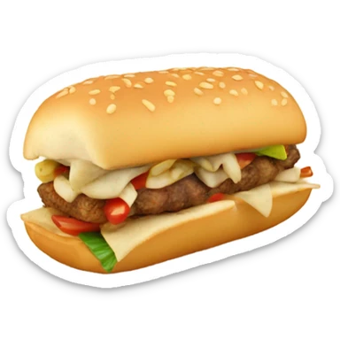 Kebab with pommes sticker