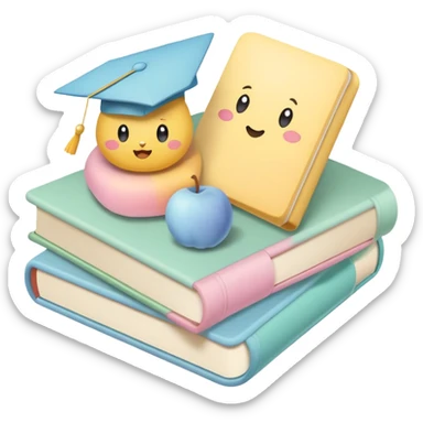 Material de escuela preescolar tierno  sticker