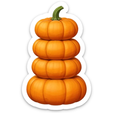 Pumpkin Stack – Three pumpkins stacked like a tower sticker