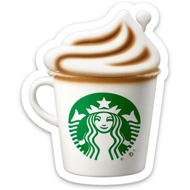brown starbucks coffee sticker
