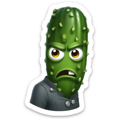 Angry pickle  sticker