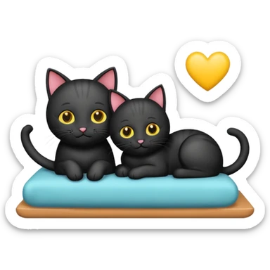 get well soon with black cats and Stu sign sticker