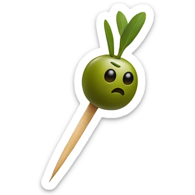 olive on toothpick sticker