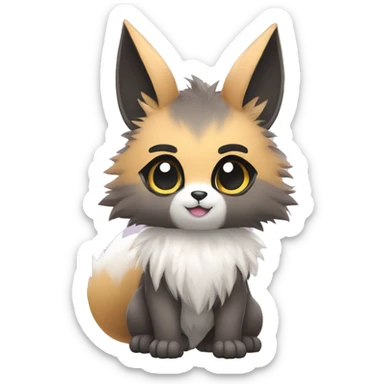  High quality Cute Cool Kawaii edgy Pretty Chibi Fantasy Fur-Sona Fakemon Animal Full Body sticker