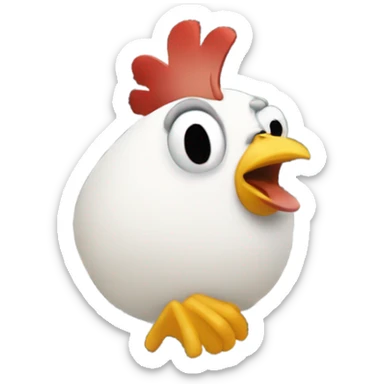 Chicken inside a cyclone sticker