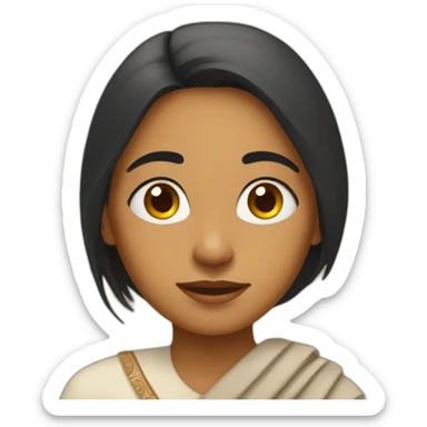 Une femme indienne malade  sticker