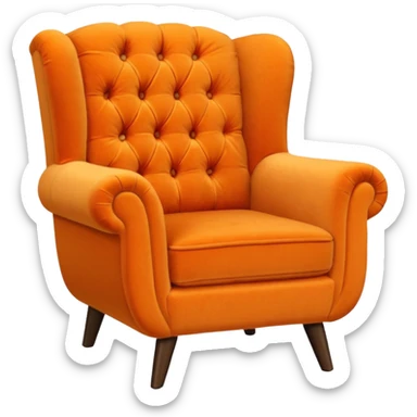 orange armchair sticker