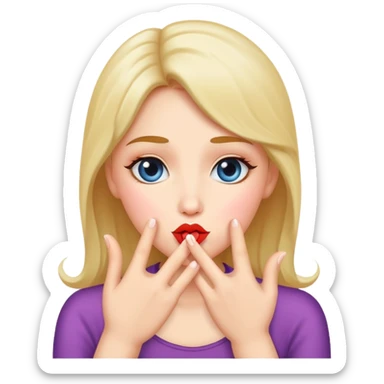 Blowing kiss sticker