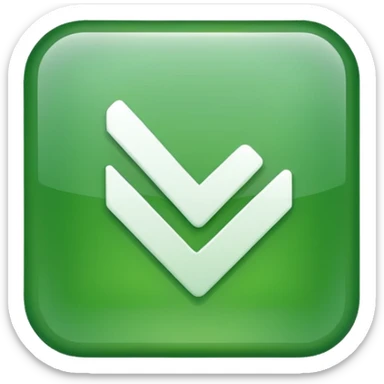 check mark button green square (ios style) sticker