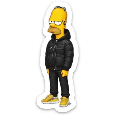 simpson wearing balenciaga sticker