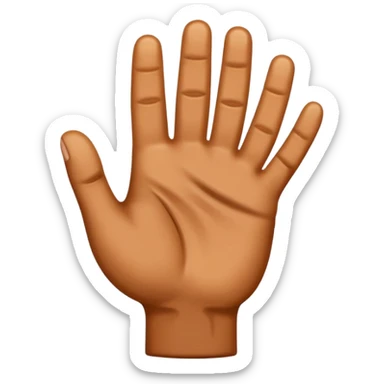 back of a hand gripping sticker